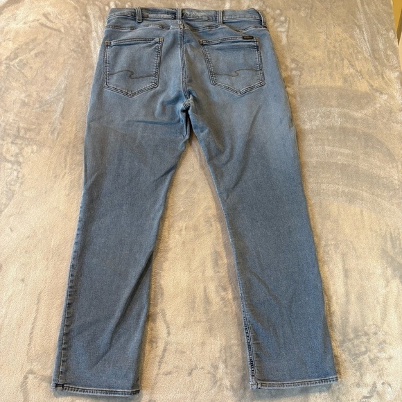 Silver Athentic Relaxed Grunge Denim Jeans Mn’s Sz 38x32 - Picture 6 of 11